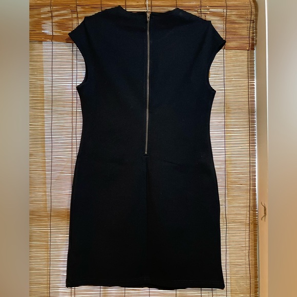 NWT! Anthropology-Maeve Black Sheath Mini Dress Cap Sleeve Crew Neck - Picture 3 of 10